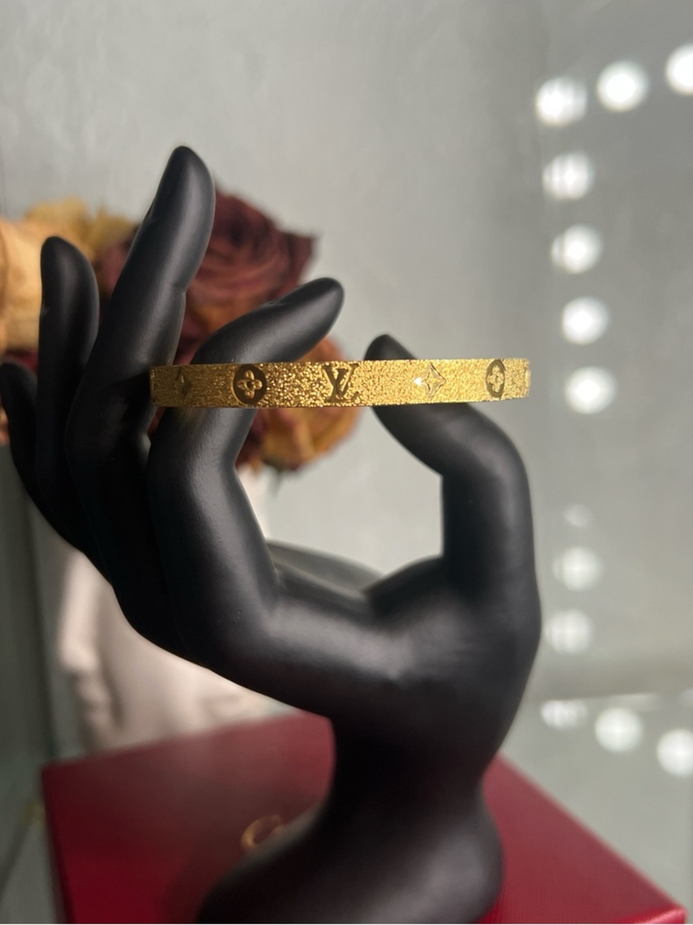Sand gold bangle